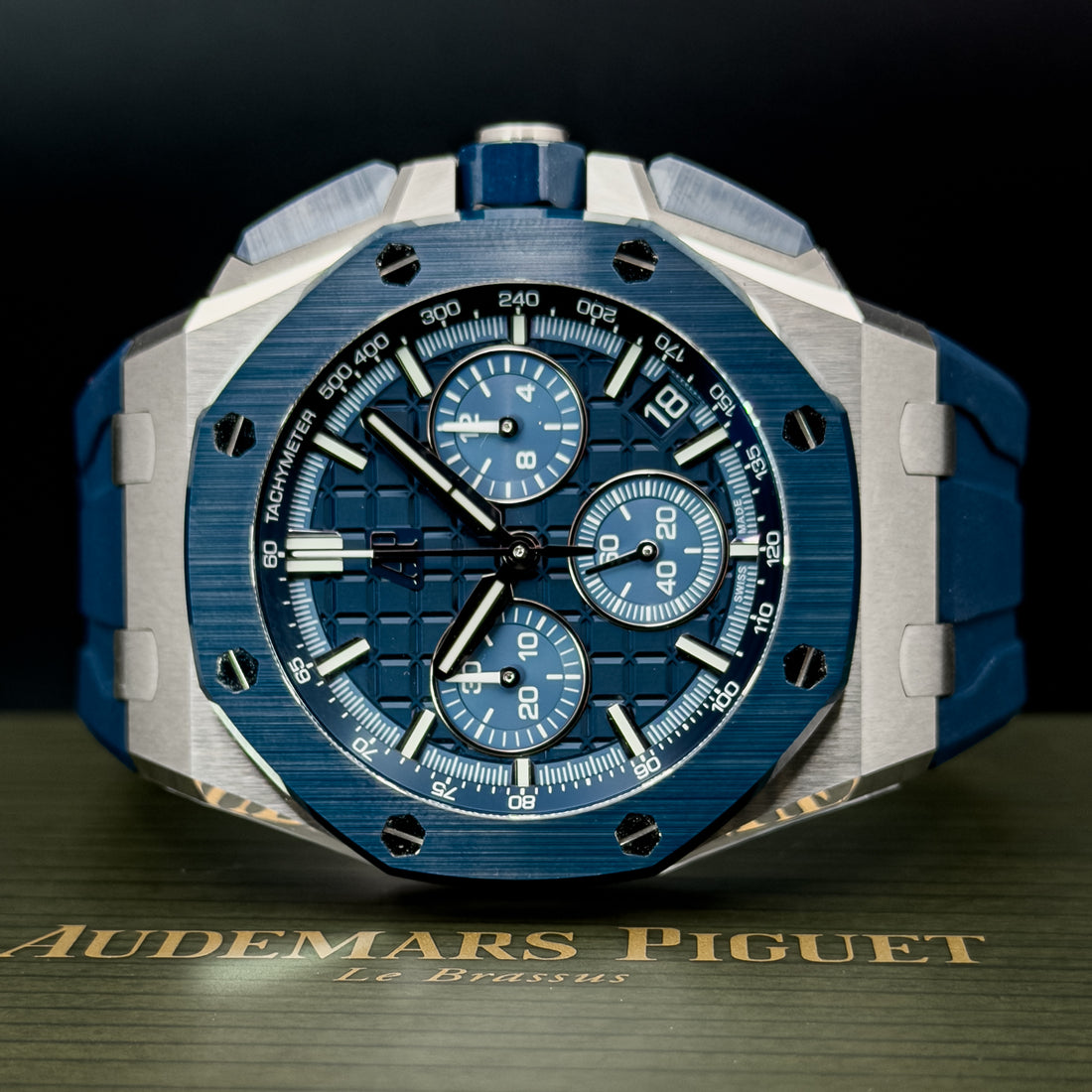 Audemars Piguet Royal Oak Offshore 43mm Chronograph Stainless Steel Ceramic Blue Dial - 26420SO.OO.A029VE01 - Blue Nuit