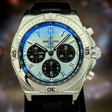 Breitling Chronomat B01 42 Stainless Steel / Platinum / Ice Blue