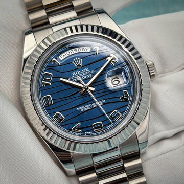 2013 Rolex Day-Date II 41mm Solid 18K White Gold Case