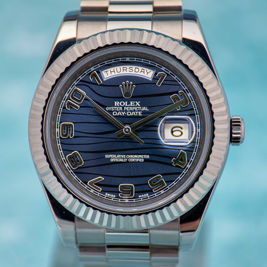 2013 Rolex Day-Date II 41mm Solid 18K White Gold Case