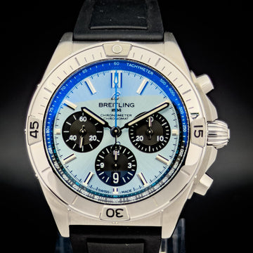Breitling Chronomat 42 B01 42 Ice Blue Dial Platinum Bezel (PB0134101C1S1)