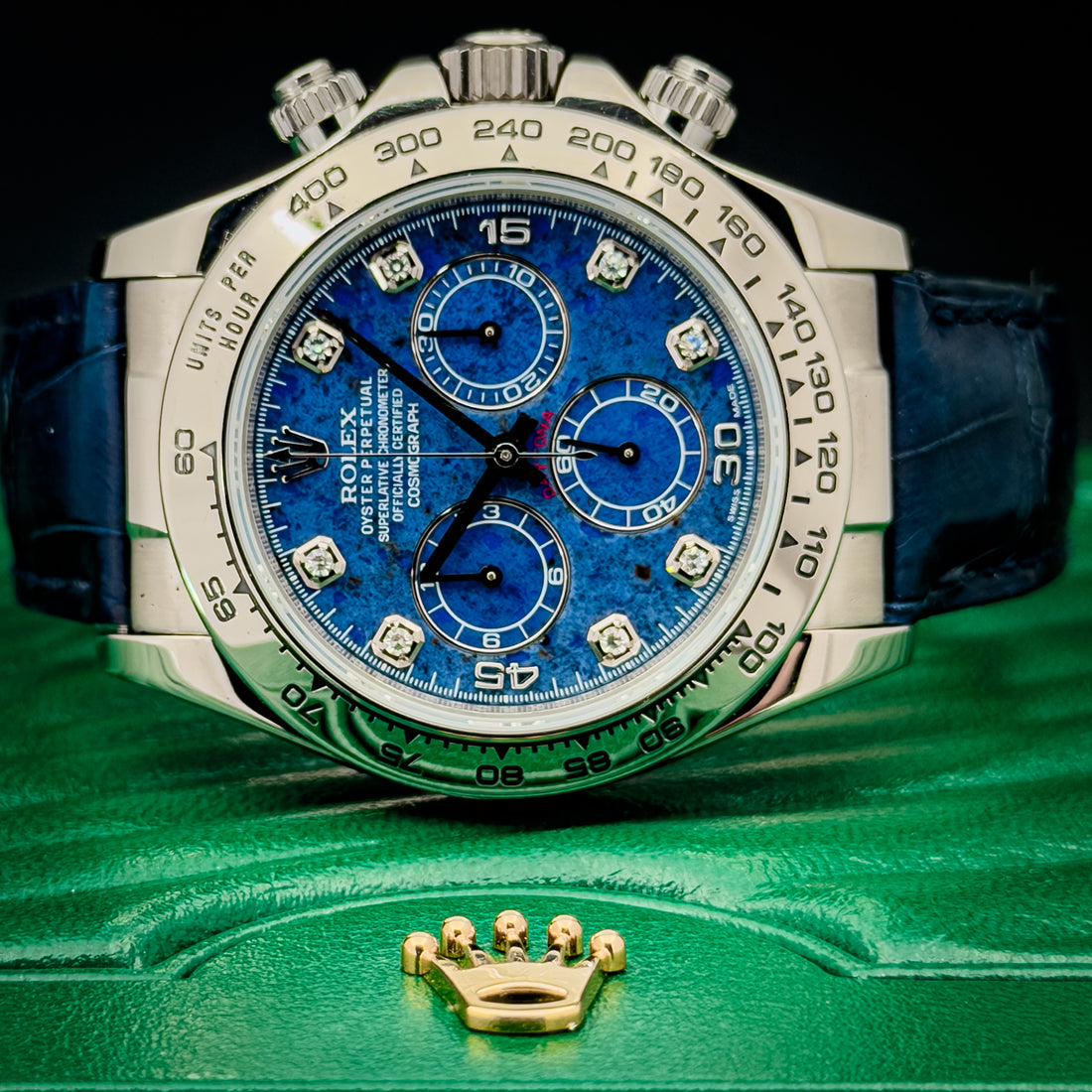 Rolex Cosmograph Daytona Sodalite Dial 18K White Gold Men's Watch 116519