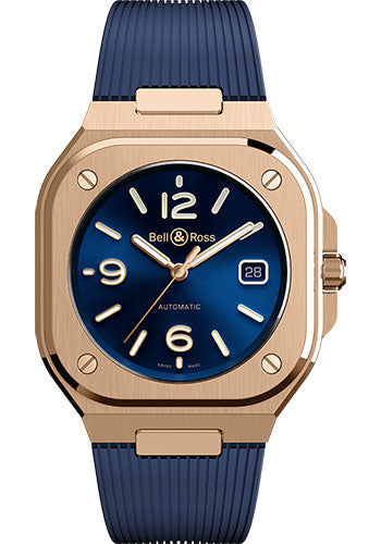 Bell & Ross BR 05 Blue Gold - Rubber Strap