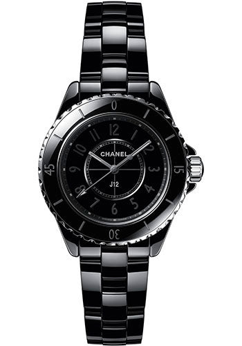 Chanel J12 Phantom Quartz Watch - 33mm Black Ceramic And Steel Case - Black Dial - Black Ceramic Bracelet - H6346