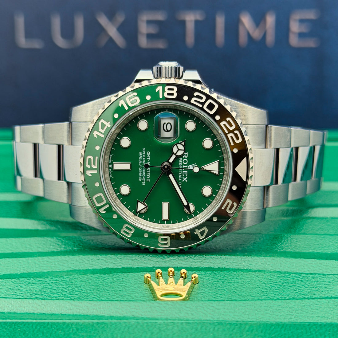 2026 Rolex GMT-Master II 126729VTNR “Sprite” Green Dial White Gold Excellent Condition Full Set
