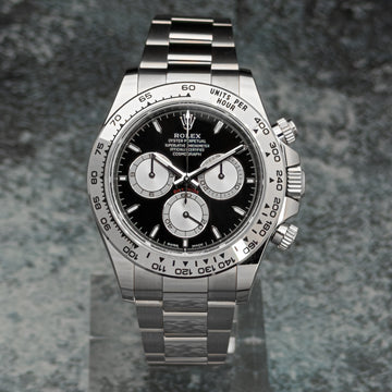 Rolex Cosmograph Daytona 126509 Bright Black and Steel Dial White Gold Full Set 2026