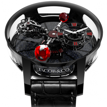 Jacob & Co. Astronomia Tourbillon Black Ceramic Black & Red Movement AT100.95.KR.SR.B