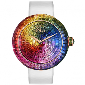 Jacob & Co. Brilliant Full Baguette Rose Gold Rainbow 38 mm BA521.40.HR.HR.A