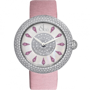 Jacob & Co. Brilliant Half Pave Pink Sapphires 38 mm BQ020.10.RH.KC.A