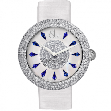 Jacob & Co. Brilliant Half Pave Blue Sapphires 38 mm BQ020.10.RH.KF.A