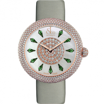 Jacob & Co. Brilliant Half Pave Rose Gold Tsavorites 38 mm BQ020.40.RH.KD.A