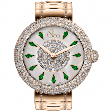 Jacob & Co. Brilliant Half Pave Rose Gold Couture Tsavorites 38 mm BQ020.40.RH.KD.A40RA