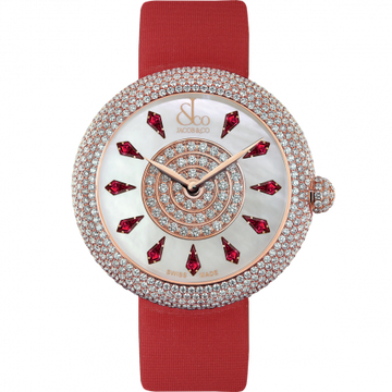 Jacob & Co. Brilliant Half Pave Rose Gold Ruby 38 mm BQ020.40.RH.KE.A