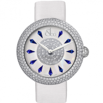 Jacob & Co. Brilliant Half Pave Blue Sapphires 44 mm BQ030.10.RH.KF.A