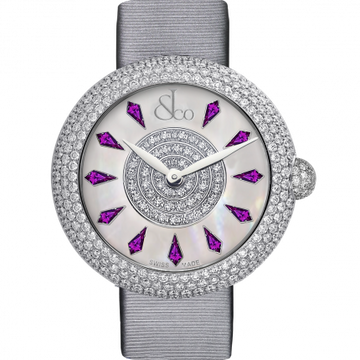 Jacob & Co. Brilliant Half Pave Amethyst Sapphires 44 mm BQ030.10.RH.KH.A