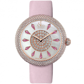 Jacob & Co. Brilliant Half Pave Rose Gold Pink Sapphires 44 mm BQ030.40.RH.KC.A