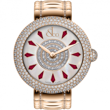Jacob & Co. Brilliant Half Pave Rose Gold Couture Ruby 44 mm BQ030.40.RH.KE.A40RA