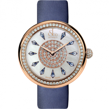 Jacob & Co. Brilliant One Row Rose Gold Blue Sapphires 44 mm BQ030.40.RO.KF.A
