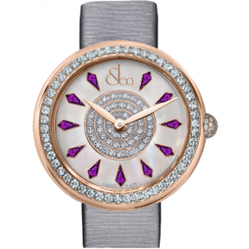 Jacob & Co. Brilliant One Row Rose Gold Amethyst Sapphires 44 mm BQ030.40.RO.KH.A