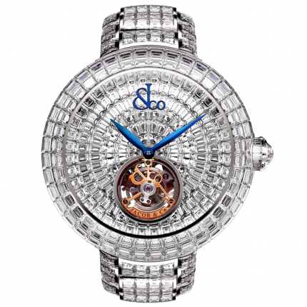 Jacob & Co. Brilliant Flying Tourbillon Baguette Bracelet 47 mm BT543.30.BD.BD.B30BA