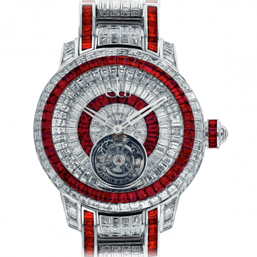Jacob & Co. Caviar Tourbillon Diamond Bracelet White Diamonds And Rubies CV300.30.BD.DR.A 30BA