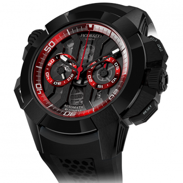 Jacob & Co. Epic X Chrono Black Titanium Black Dial Red Inner Ring 47 mm EC311.21.SB.BR.A