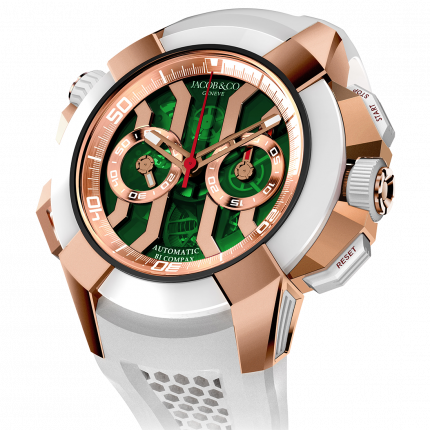 Jacob & Co. Epic X Chrono Rose Gold Green Dial 47 mm EC312.42.PB.GN.A