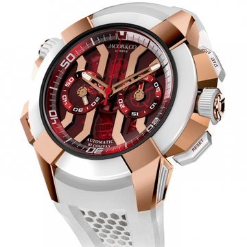 Jacob & Co. Epic X Chrono White Rubber Push Downs 47 mm EC312.42.PB.RR.A