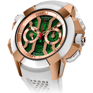 Jacob & Co. Epic X Chrono Rose Gold Green Dial Satin Finished 47 mm EC312.42.SB.GN.A