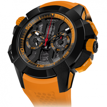 Jacob & Co. Epic X Chrono Black Titanium Orange Band 47 mm EC313.21.SB.BO.E