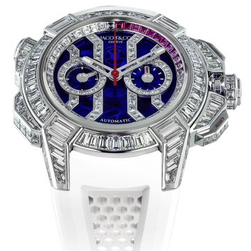 Jacob & Co. Epic X Chrono Baguette Blue Mineral Crystal 47 mm EC422.30.BW.LW.A