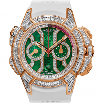 Jacob & Co. Epic X Chrono Baguette Green Mineral Crystal 47 mm EC422.40.BW.GD.A