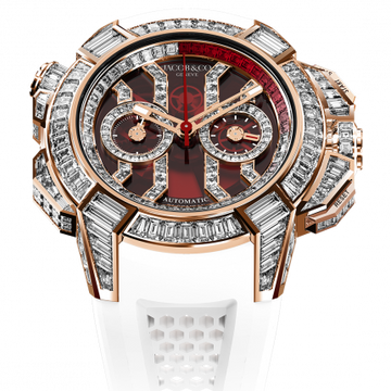 Jacob & Co. Epic X Chrono Baguette Red Mineral Crystal 47 mm EC422.40.BW.RD.A