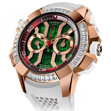Jacob & Co. Epic X Chrono Baguette Rose Gold Green 47 mm EC423.42.BD.AA.A
