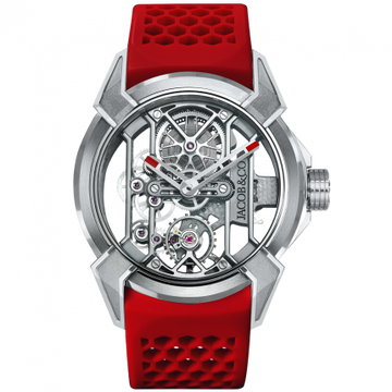 Jacob & Co. Epic X Skeleton Titanium Red Strap 44 mm X100.20.PS.PP.A