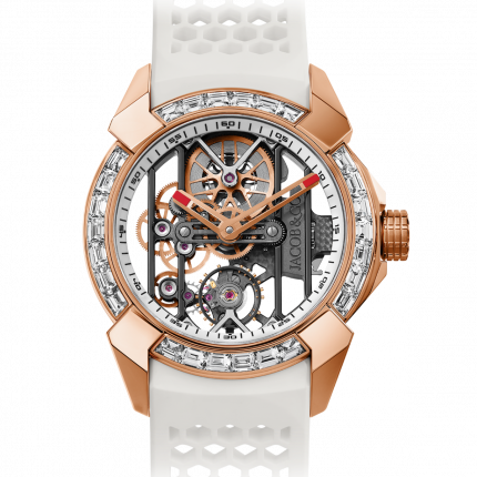 Jacob & Co. Epic X Rose Gold Baguette White Neoralithe Inner Ring EX100.43.LD.OW.A