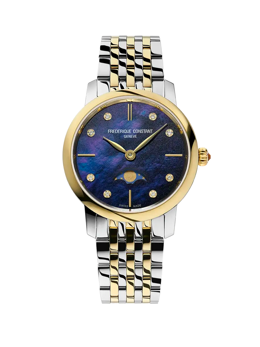 Frederique Constant Classics Slimline Ladies Moonphase - FC-206MPND1S3B