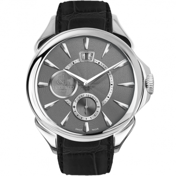 Jacob & Co. Palatial Classic Manual Big Date Steel Grey Guilloche Dial 42 mm PC400.10.NS.AA.A