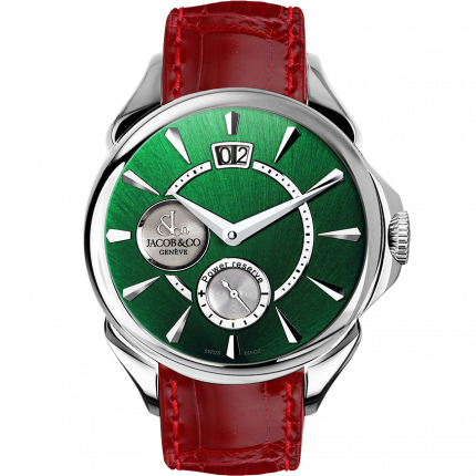 Jacob & Co. Palatial Classic Manual Big Date Green Sunray Dial Steel 42 mm PC400.10.NS.NE.A