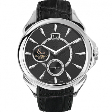Jacob & Co. Palatial Classic Manual Big Date Steel Black Dial 42 mm PC400.10.NS.NS.A